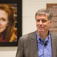 Fred Keller speaking at the podium.